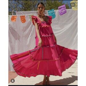 Mi Golondrina Mexico Araceli Rosa y Arroyo Mexican Chiapas Dress Size Large